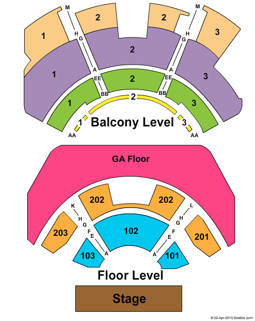 Club Nokia Seating Chart